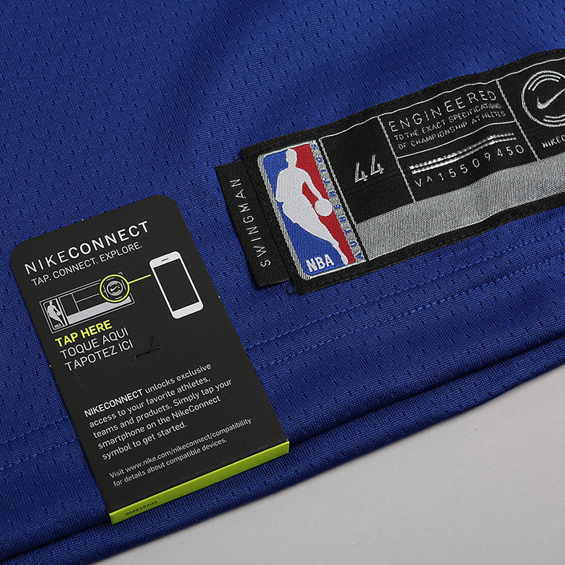 мужская синяя майка Nike Icon Swingman NBA Stephen Curry Golden State Warriors 864475-495 - цена, описание, фото 2